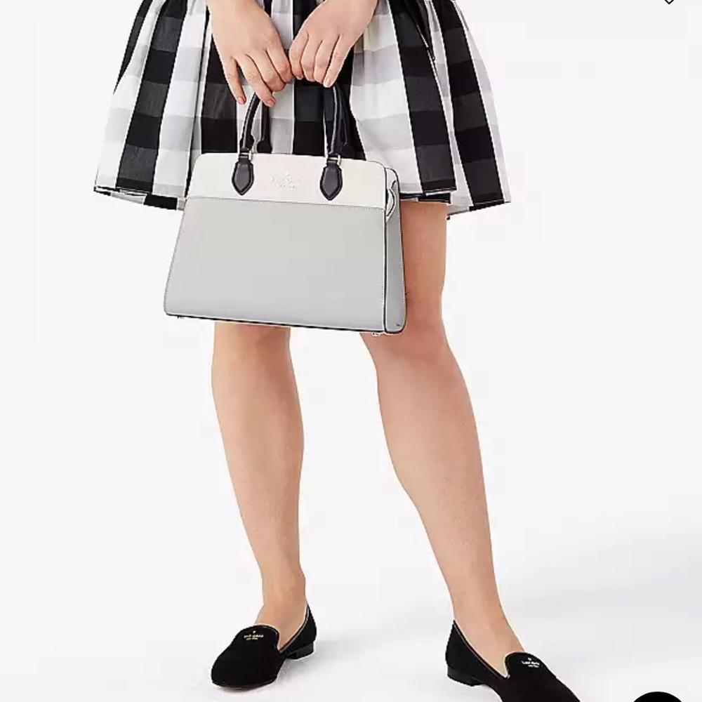 Kate Spade Madison Colorblock Saffiano Leather Medium Satchel
Platinum Grey
NWT - Picture 3 of 16